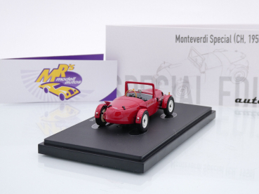 Preview: Autocult 05045 # Monteverdi Special 2-Sitzer Cabrio Baujahr 1950 " rot " 1:43
