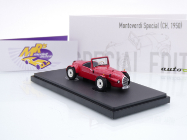 Preview: Autocult 05045 # Monteverdi Special 2-Sitzer Cabrio Baujahr 1950 " rot " 1:43