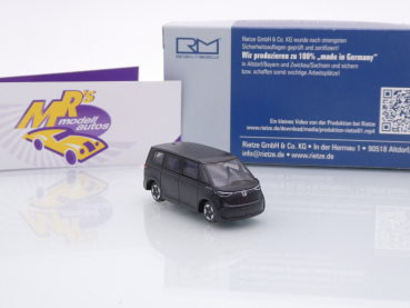 Preview: Rietze 21911 # Volkswagen ID.Buzz People Baujahr 2022 " schwarzmetallic " 1:87