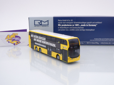 Preview: Rietze 78011 # Alexander Enviro 500 DD-Bus " BVG Mit gutem Gewissen " 1:87