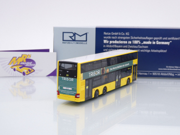Preview: Rietze 67337 # MAN DL 05 Doppeldeckerbus " BVG Berlin - Trisor Uhren " 1:87