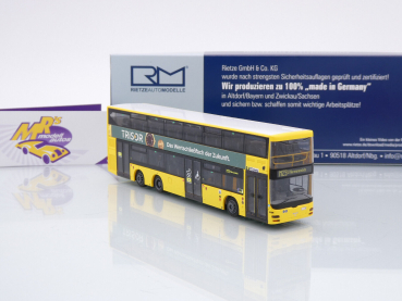 Preview: Rietze 67337 # MAN DL 05 Doppeldeckerbus " BVG Berlin - Trisor Uhren " 1:87