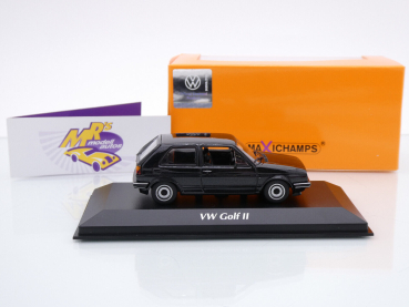 Preview: Maxichamps 940054101 # Volkswagen VW Golf Baujahr 1985 " schwarzmetallic " 1:43