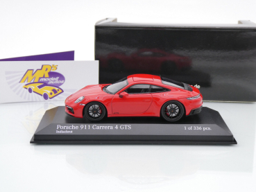 Preview: Minichamps 410063000 # Porsche 911 Carrera4 GTS Baujahr 2021 " Indischrot " 1:43