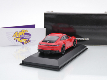 Preview: Minichamps 410063000 # Porsche 911 Carrera4 GTS Baujahr 2021 " Indischrot " 1:43