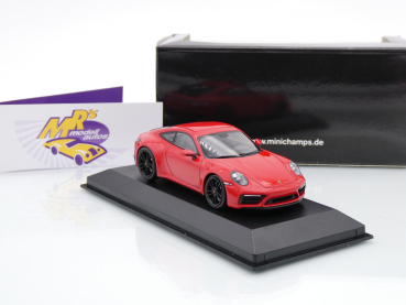 Preview: Minichamps 410063000 # Porsche 911 Carrera4 GTS Baujahr 2021 " Indischrot " 1:43