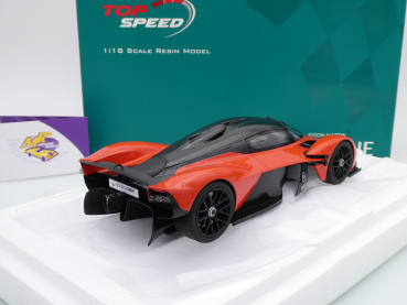 Preview: Top Speed TS0505 # Aston Martin Valkyrie Baujahr 2021 " Maximum Orange Carbon " 1:18