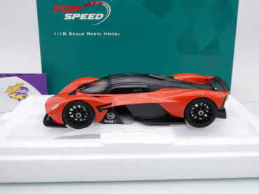Preview: Top Speed TS0505 # Aston Martin Valkyrie Baujahr 2021 " Maximum Orange Carbon " 1:18