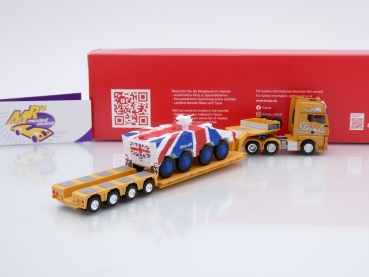 Preview: Herpa 316439 # MAN TGX GX 6x2 Tieflade-Sattelzug " Spedition Steinle " 1:87