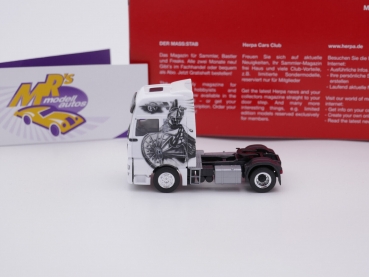 Preview: Herpa 314923 # MAN TGX XXL Zugmaschine " Leonidas König von Sparta Bayern " 1:87