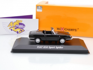 Preview: Maxichamps 940121231 # Fiat 850 Sport Spyder Baujahr 1968 " schwarz " 1:43