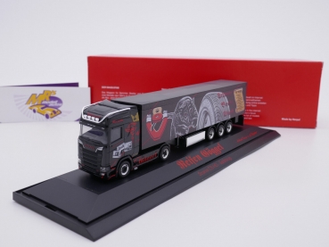 Herpa 122191 # Scania CS 20 HD Schubboden-Sattelzug " Reifen Göggel " 1:87 NEU
