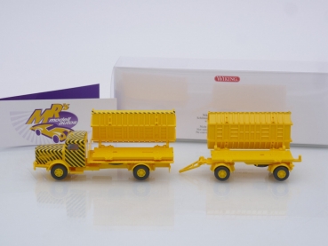 Preview: Wiking 0675 06 # Büssing 8000 Kipperhängerzug Baujahr 1950-56 " gelb-schwarz " 1:87