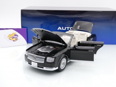 Preview: AUTOart 79531 # Toyota Century Cabriolet Baujahr 2019 " schwarz " 1:18