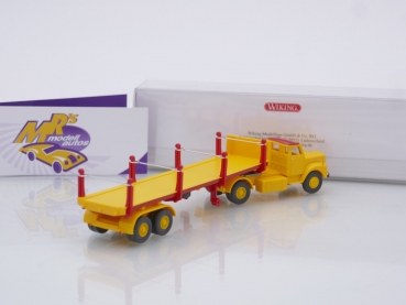 Preview: Wiking 0518 44 # Scania Rungensattelzug Baujahr 1974-80 " signalgelb-rot " 1:87