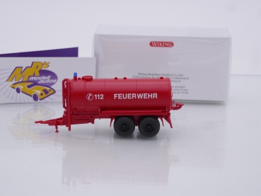 Preview: Wiking 0382 37 # Wassertankwagen 2-achsig rot " 112 Feuerwehr " 1:87