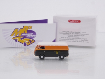 Preview: Wiking 0797 32 # VW T1b Kasten Baujahr 1963-67 schwarz-orange " Overstolz " 1:87