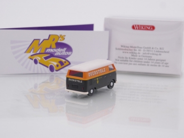 Preview: Wiking 0797 32 # VW T1b Kasten Baujahr 1963-67 schwarz-orange " Overstolz " 1:87
