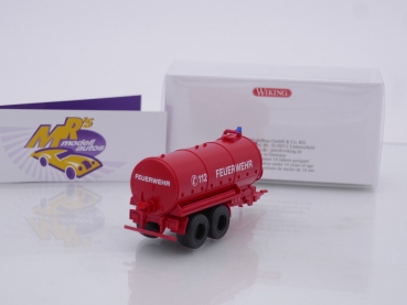 Preview: Wiking 0382 37 # Wassertankwagen 2-achsig rot " 112 Feuerwehr " 1:87