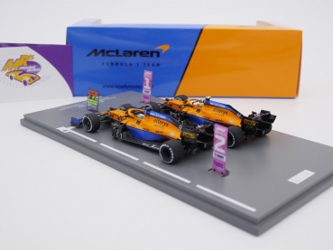 Preview: Spark S7694 # 2er Set McLaren MCL35M Winner & 2nd. Italien GP 2021 1:43 Limiert auf 1000 Stück !!