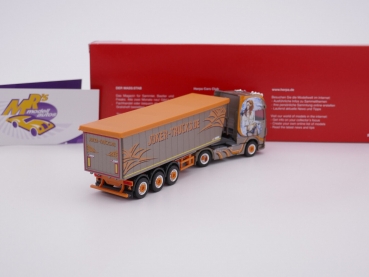 Preview: Herpa 313827 # DAF XF SSC Stöffellinersattelzug " Joker Trucks / Wiese "  1:87