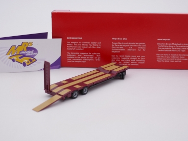 Preview: Herpa 076142-008 # Goldhofer TU4 Tiefladeanhänger 4-achs " weinrot " 1:87
