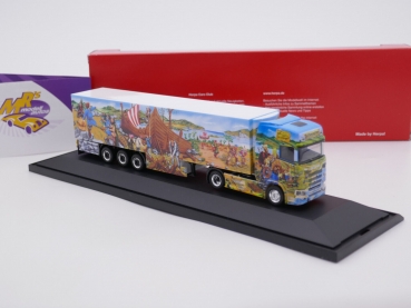 Preview: Herpa 122160 # Scania CS 20 HD Kühlkoffer-Sattelzug " Die Wikinger 7.1 " 1:87