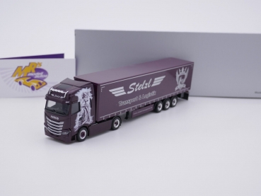 Herpa 949484 # Iveco S-Way GP-Sattelzug " Stelzl Transport & Logistik " 1:87