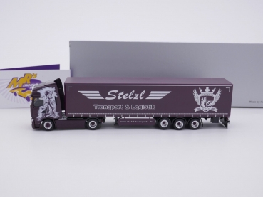 Preview: Herpa 949484 # Iveco S-Way GP-Sattelzug " Stelzl Transport & Logistik " 1:87
