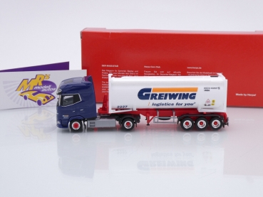 Preview: Herpa 315821 # DAF XG+ Drucksilo-Sattelzug " Greiwing Logistics " 1:87