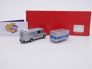 Preview: Herpa 941372 # Mercedes Benz Vario m. Anhänger Polizei Hannover Interschutz 1:87