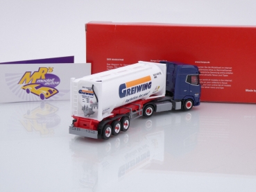 Preview: Herpa 315821 # DAF XG+ Drucksilo-Sattelzug " Greiwing Logistics " 1:87