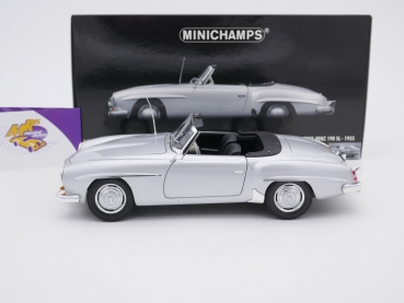 Preview: Minichamps 100037031 # Mercedes-Benz 190 SL (W121) Baujahr 1955 " silber " 1:18