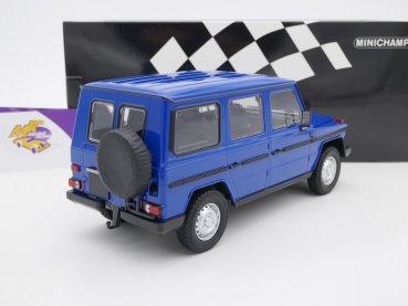 Preview: Minichamps 155038100 # Mercedes-Benz G-Modell LWB (W460) Baujahr 1980 " dunkelblau " 1:18