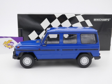 Preview: Minichamps 155038100 # Mercedes-Benz G-Modell LWB (W460) Baujahr 1980 " dunkelblau " 1:18