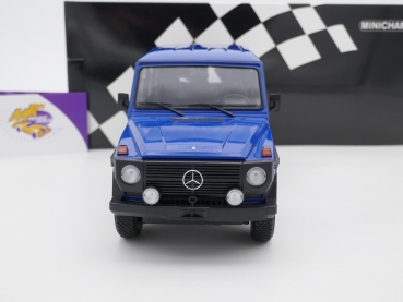 Preview: Minichamps 155038100 # Mercedes-Benz G-Modell LWB (W460) Baujahr 1980 " dunkelblau " 1:18