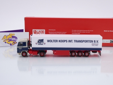 Preview: Herpa 316736 # Scania 143 Streamline 2/3-achs Kühlkoffer-Sattelzug " Wolter Koops " 1:87