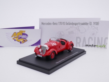 Autocult 07024 # Mercedes-Benz 170 VS Geländesportroadster Alpenfahrt Nr.242 Baujahr 1938 1:43