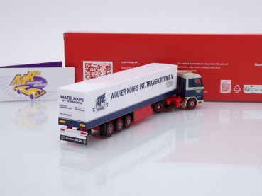 Preview: Herpa 316736 # Scania 143 Streamline 2/3-achs Kühlkoffer-Sattelzug " Wolter Koops " 1:87
