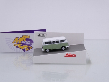 Preview: Schuco 26707 # Volkswagen VW T1 Samba Bus Baujahr 1954 " weiß-grün " 1:87