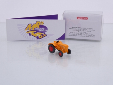 Preview: Wiking 0878 48 # Allgaier Schlepper Traktor Baujahr 1950-55 " orange " 1:87