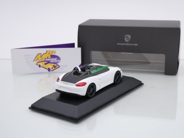 Preview: Spark WAP0200180NBSP # Porsche Boxster Bergspyder Baujahr 2015 " weiß-grün " 1:43