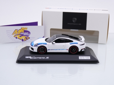Preview: Spark WAP0200420PAEK # Porsche 911 (992) Carrera S Baujahr 2022 " weiß-blau " 1:43