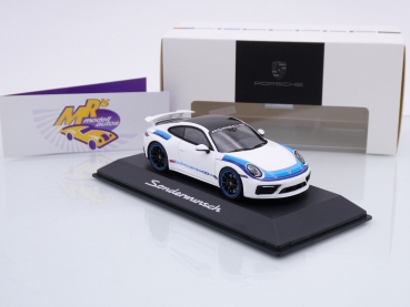 Preview: Spark WAP0200420PAEK # Porsche 911 (992) Carrera S Baujahr 2022 " weiß-blau " 1:43