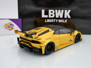 Preview: AUTOart 79127 #  Liberty Walk LB Silhouette Lamborghini Huracan GT " gelbmetallic-schwarz " 1:18
