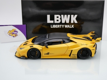 Preview: AUTOart 79127 #  Liberty Walk LB Silhouette Lamborghini Huracan GT " gelbmetallic-schwarz " 1:18