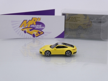 Preview: Minichamps 870068322 # Porsche 911 Carrera 4S Baujahr 2019 " gelb " 1:87