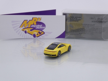 Preview: Minichamps 870068322 # Porsche 911 Carrera 4S Baujahr 2019 " gelb " 1:87
