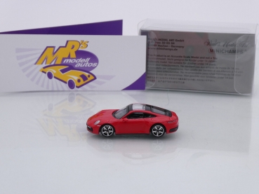 Preview: Minichamps 870068320 # Porsche 911 Carrera 4S Baujahr 2019 " rot " 1:87