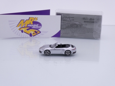 Preview: Minichamps 870068334 # Porsche 911 Carrera 4S Cabriolet Baujahr 2019 " silber " 1:87
